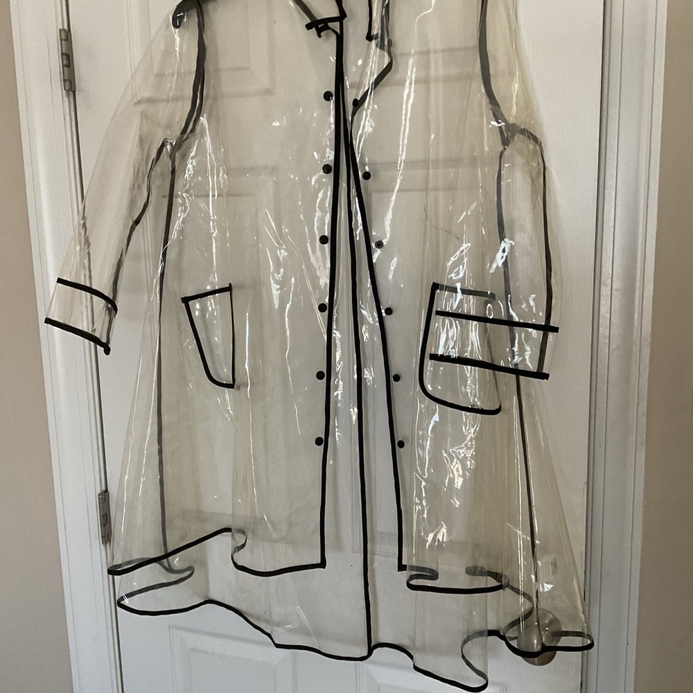 Garcia clear Raincoat with Black Trim